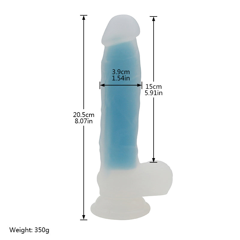 Afterglow Glow in the Dark 8 Dildo with Suction Cup
